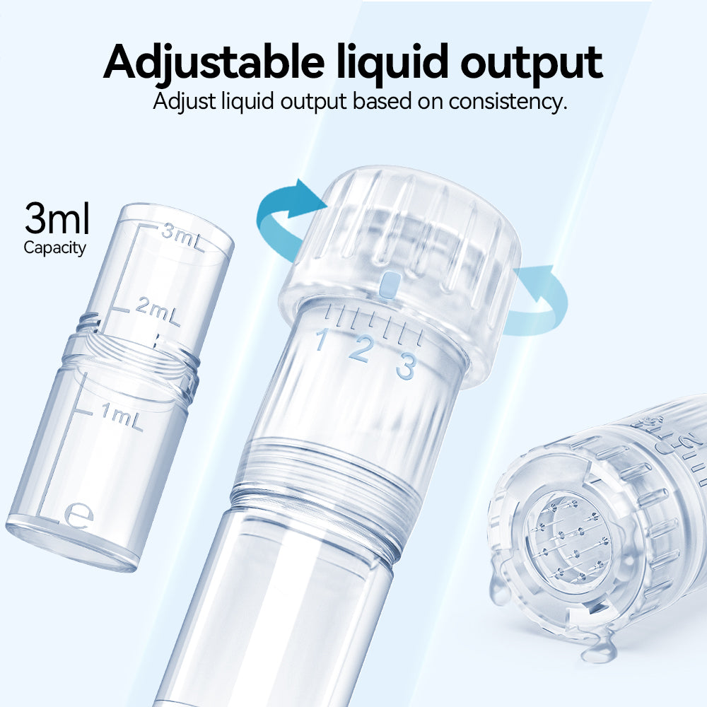 Depósito desmontable de 3 ml y anillo manual de flujo del Hydra Pen H5